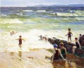 Baigneuses à la côte Impressionniste plage Edward Henry Potthast